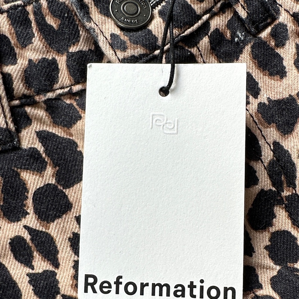 Reformation Black and Tan Animal Print Pants - Picture 2 of 12